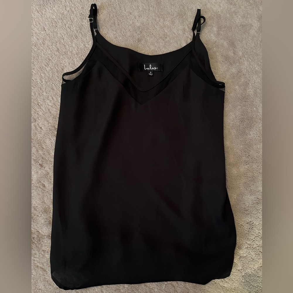 Lulus black tank blouse